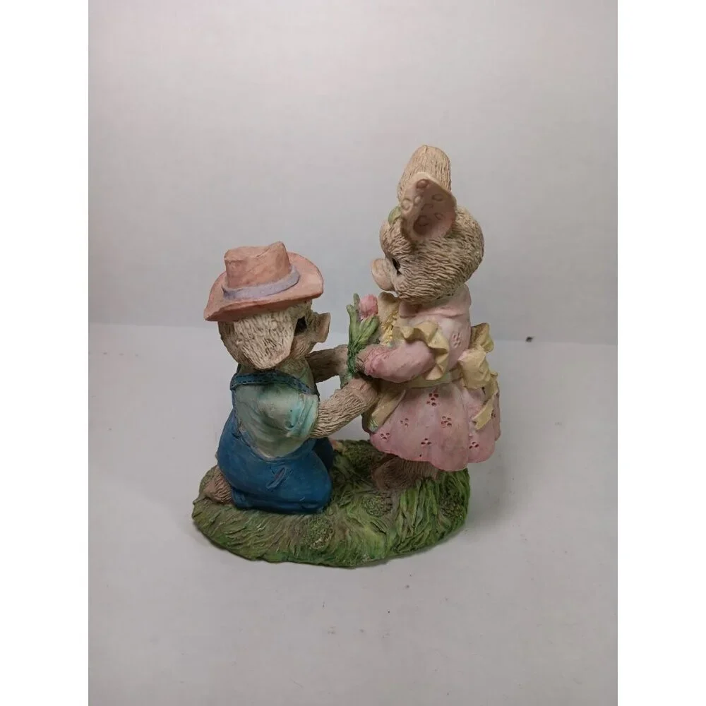 Vintage Albert Price Products Cute Country Chic Pigs In Love Figurine Collectibl
